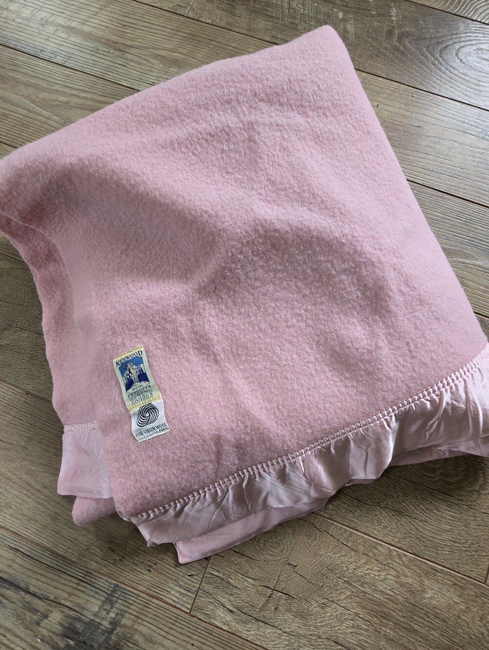 Vintage Kenwood Pink Wool Blanket